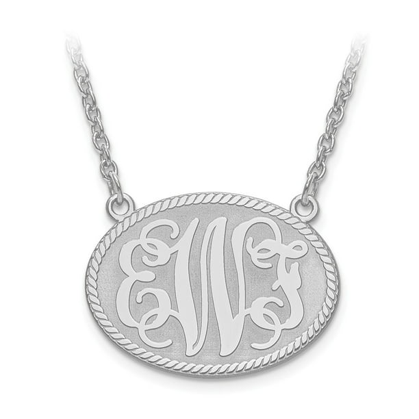 with Secure Lobster Lock Clasp 925 Sterling Silver Yellow Gold-Plated Laser Monogram Circle Pendant with Chain 
